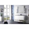 James Martin Vanities 47.3'' Single Vanity, Glossy White, Champagne Brass Base w/ Charcoal Black Composite Stone Top 805-V47.3-GW-CB-CH